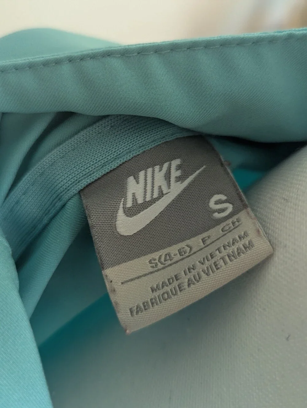 Nike Vintage Retro Aqua Track Jacket Gray Stripe Size S